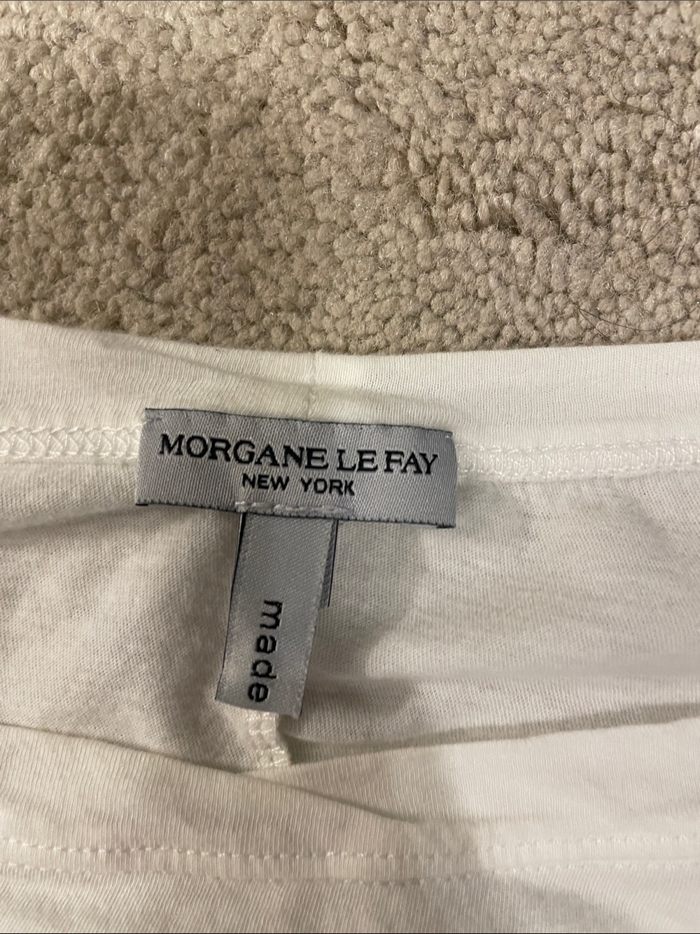 EUC Morgane Le Fay boatneck organic cotton white top - Picture 2 of 5